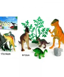Sachet 4 Dinosaures 6/12cm + 1acc (E7-12)