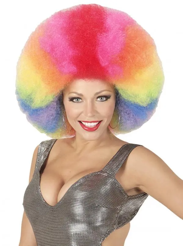 Méga Perruque Clown Multicolore 4 Méga Perruque Clown Multicolore – Image 2