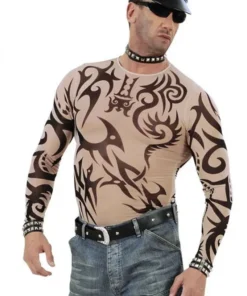 Tee Shirt Tatoo Tribal Homme -Halloween Soldes Magasin 3c1d545f6a052c880ea60f3684133068