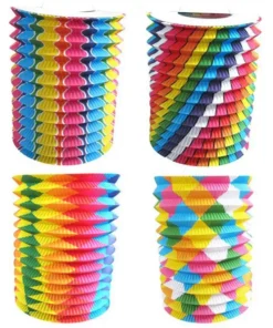 12 Lampions Multicolores