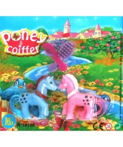 2 Poneys à Coiffer 6cm Avec 2 Peignes (E7-5)