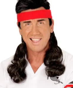 Bandeau De Tête Avec Cheveux Noir