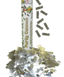 Canon à Confettis Métal Argent 30cm