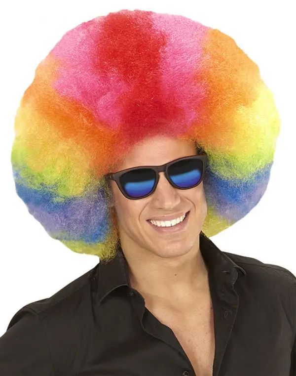 Méga Perruque Clown Multicolore 3 Méga Perruque Clown Multicolore