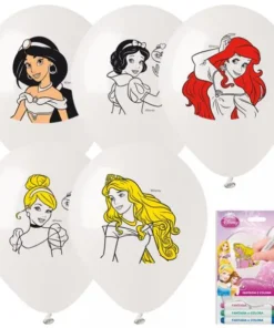 Kit 5 Ballons à Colorier Princesses Disney