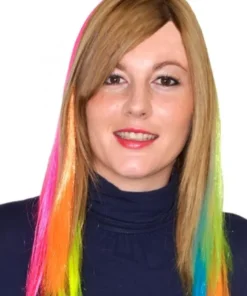 Paire D'extensions Cheveux Fluo Jaune
