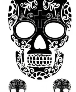 Tatouage Temporaire Tête De Mort Mexicaine
