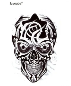 Tatouage Temporaire Tête De Mort Tribal