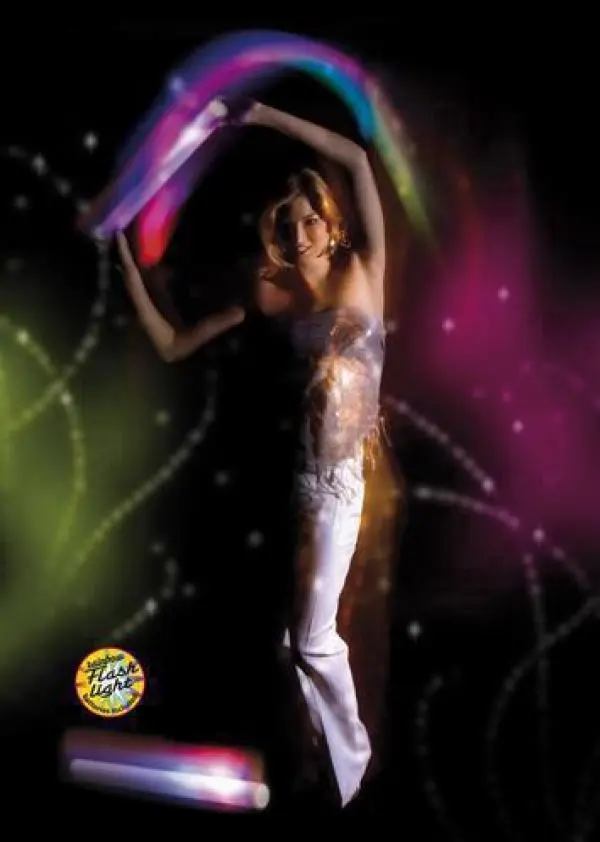 Baton Lumineux Multicolore 48cm 3 Effets 3 Baton Lumineux Multicolore 48cm 3 Effets